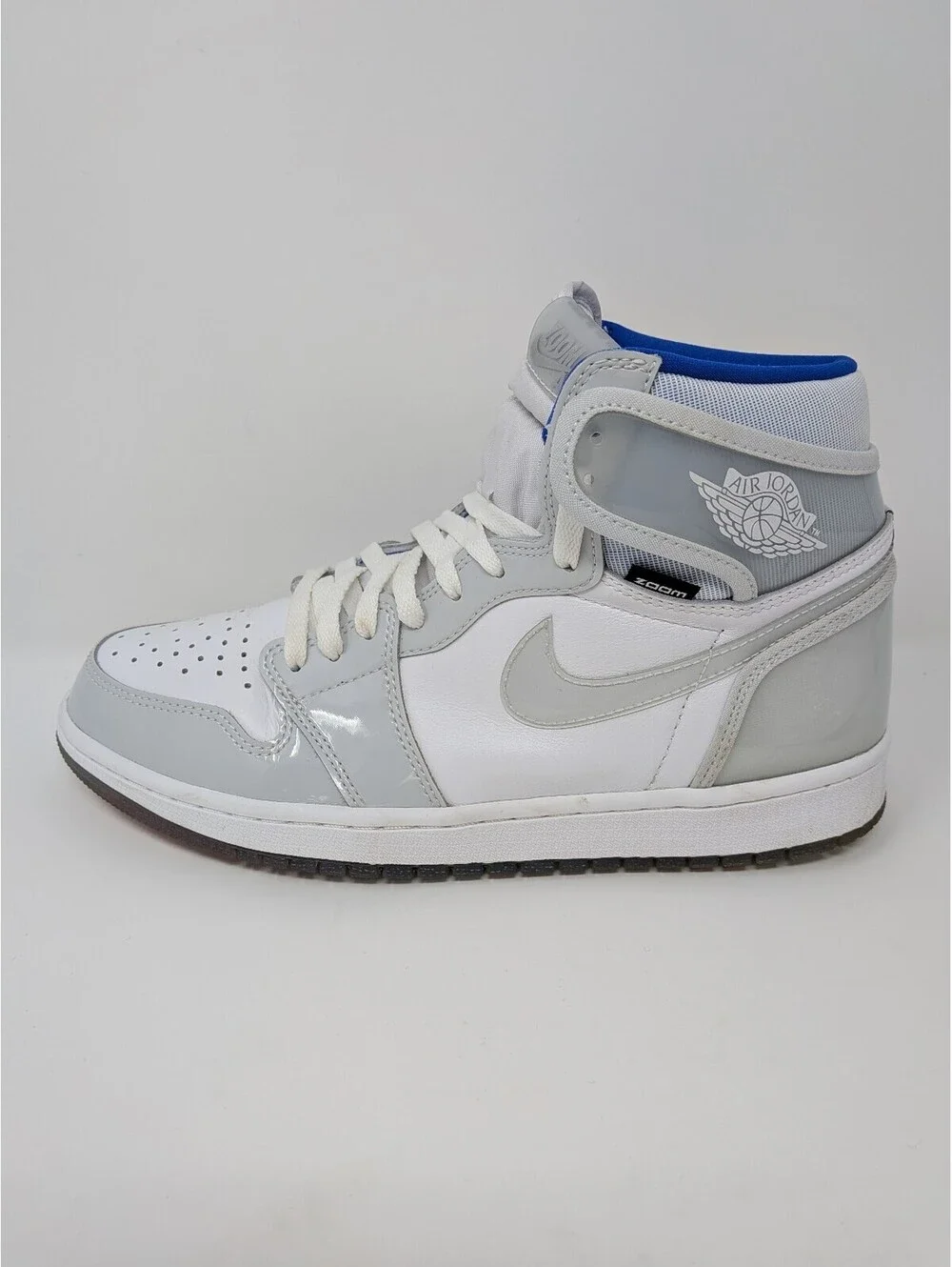 Air Jordan 1 High Zoom Racer Blue Men's Size 10 CK6637-104 With Box Extra Laces